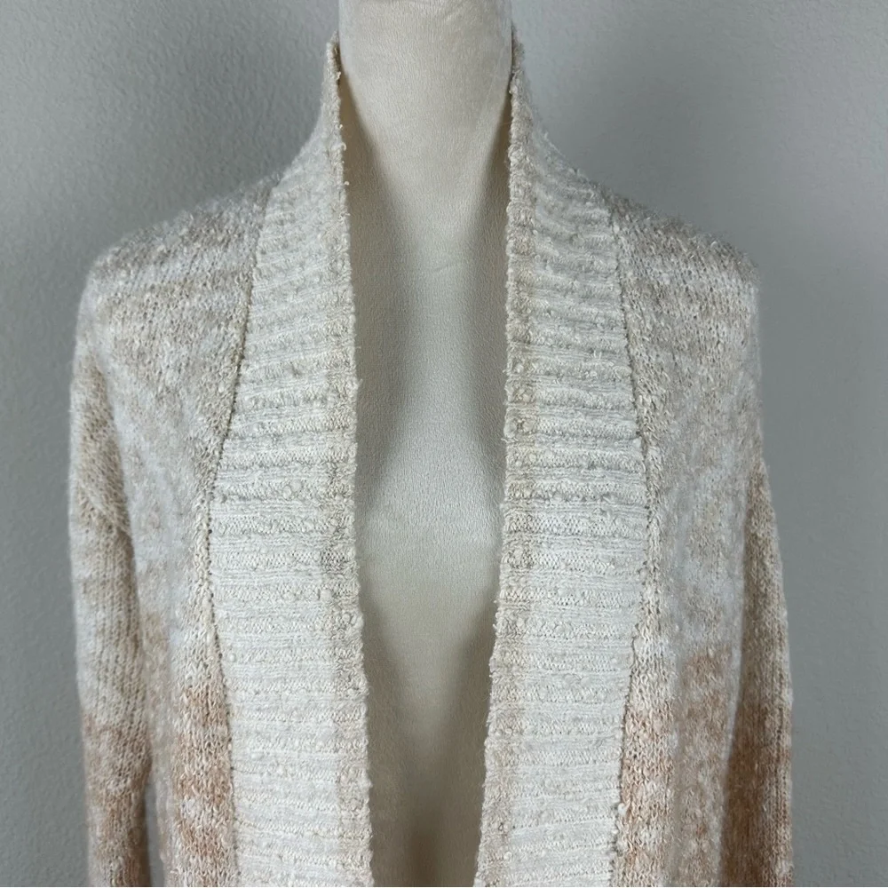JOIE Longline Nordic Duster Cardigan in Cream/Tan Bouclé Knit Size X-Small (NWT) - Picture 4 of 14